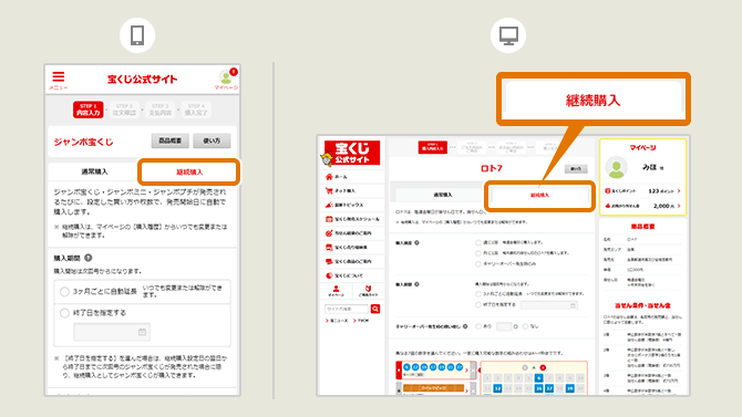 購入 宝くじ 定期 インターネットでの宝くじ購入方法