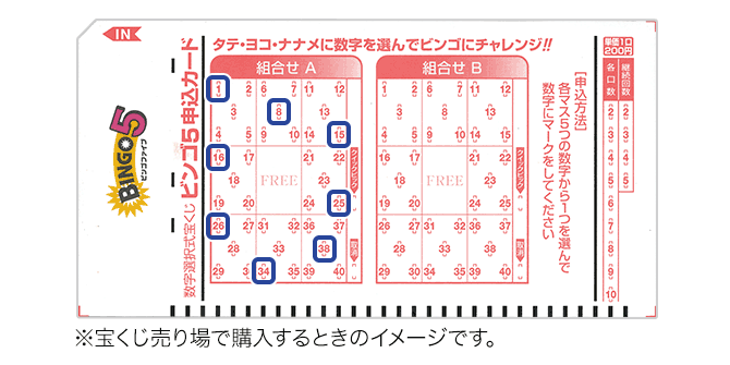 当選 一覧 番号 5 ビンゴ