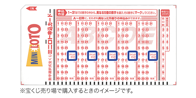 ミニロト Mini Loto を買うには 宝くじ商品のご案内 宝くじ公式サイト