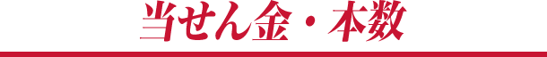 当せん金・本数
