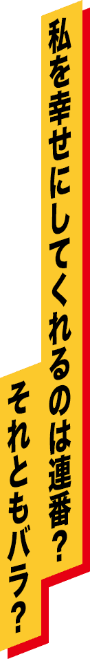 私を幸せにしてくれるのは連番？それともバラ？