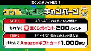 ダブルチャンスキャンペーン（4月実施分）
