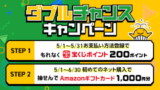 ダブルチャンスキャンペーン（5月実施分）