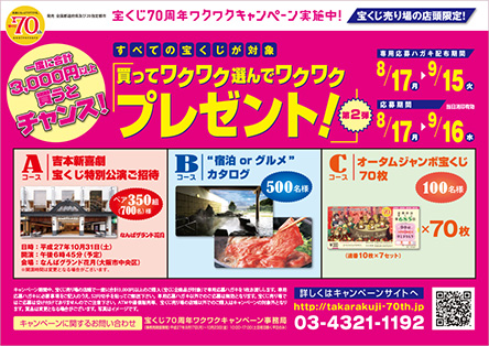 【宝くじ70周年ワクワクキャンペーン】