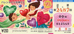 「バレンタイン女神くじ」（4ブロック）