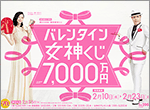 「バレンタイン女神くじ」が4ブロックで発売