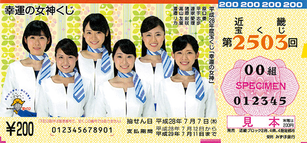 「幸運の女神くじ」（4ブロック）