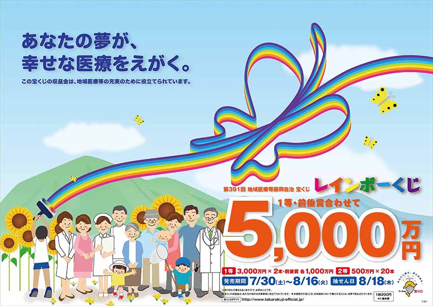 「第391回地域医療等振興自治宝くじ」