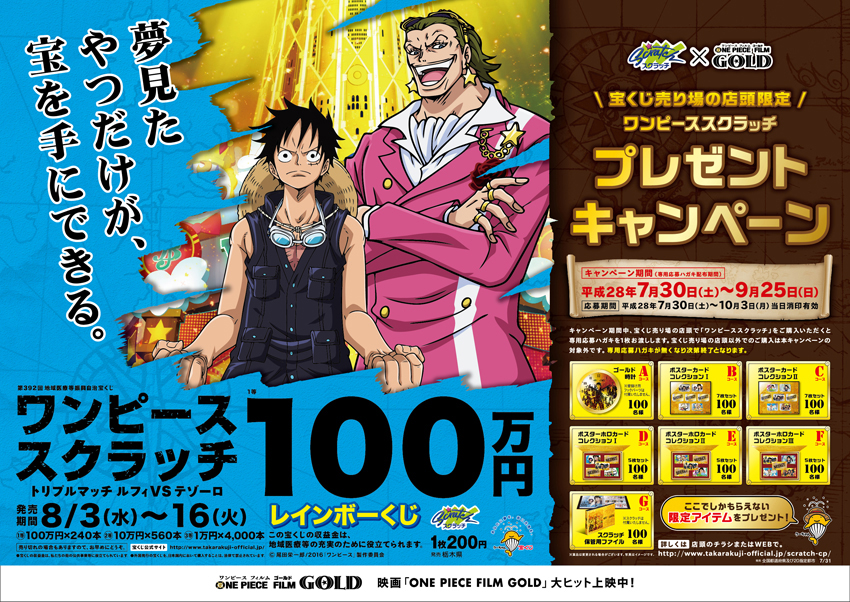 「ワンピーススクラッチ トリプルマッチ ルフィVSテゾーロ」