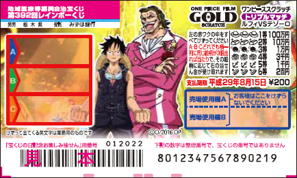 「ワンピーススクラッチ トリプルマッチ ルフィVSテゾーロ」