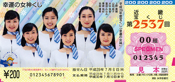 「幸運の女神くじ」