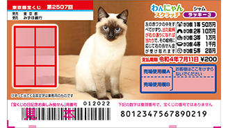 今月の「わんにゃんスクラッチ」はシャム♪