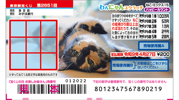 今月の「わんにゃんスクラッチ」は、ねこ・ミックス♪