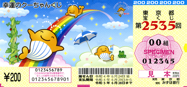 第2535回（Rica 画／「幸運のクーちゃんくじ」）