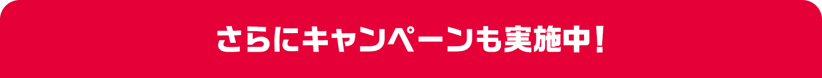 さらにキャンペーンも実施中！