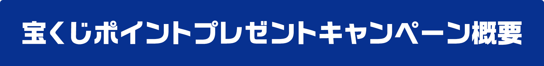 宝くじポイントプレゼントキャンペーン概要