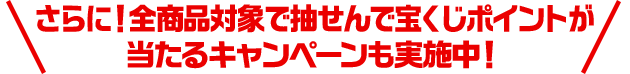 さらに！全商品対象で抽せんで宝くじポイントが当たるキャンペーンも実施中！