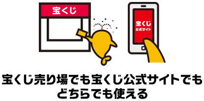 宝くじ売り場でも宝くじ公式サイトでもどちらでも使える