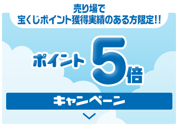 売り場で宝くじポイント獲得実績のある方限定!! ポイント5倍キャンペーン