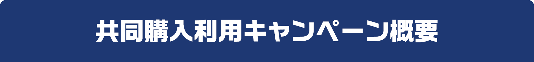 共同購入利用キャンペーン概要