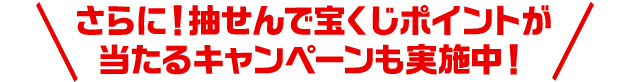 さらに！抽せんで宝くじポイントが当たるキャンペーンも実施中！