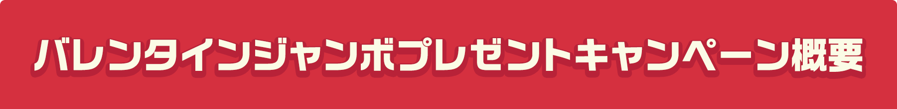 バレンタインジャンボプレゼントキャンペーン概要