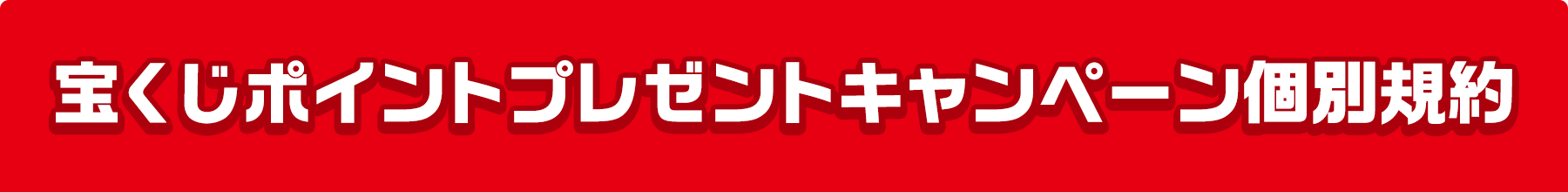 宝くじポイントプレゼントキャンペーン個別規約
