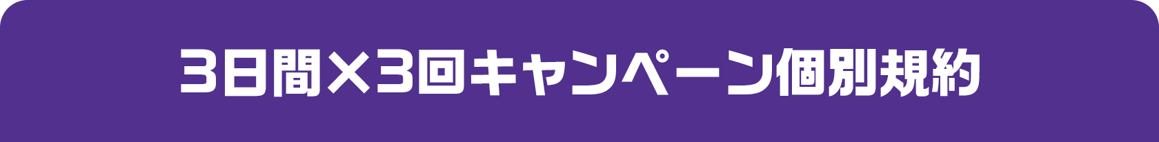 3日間×3回キャンペーン個別規約