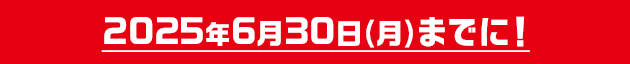 2025年6月30日(月)までに!