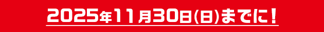 2025年11月30日(日)までに!