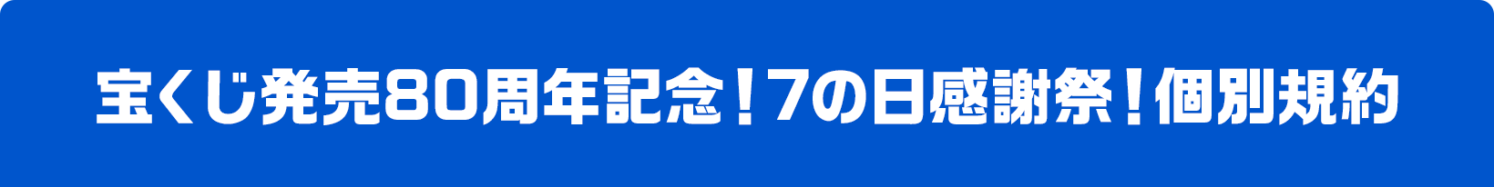 宝くじ発売80周年記念！7の日感謝祭！個別規約