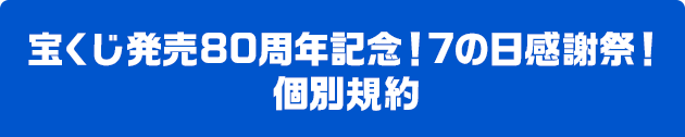宝くじ発売80周年記念！7の日感謝祭！個別規約