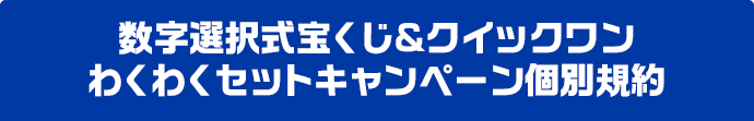 数字選択式宝くじ＆クイックワン わくわくセットキャンペーン個別規約