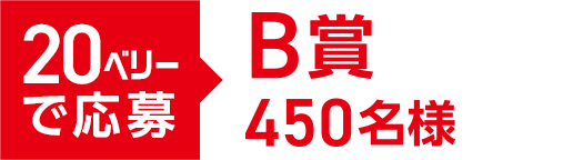 20ベリーで応募 B賞450名様