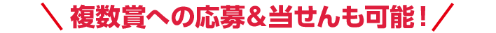 複数賞への応募＆当せんも可能！