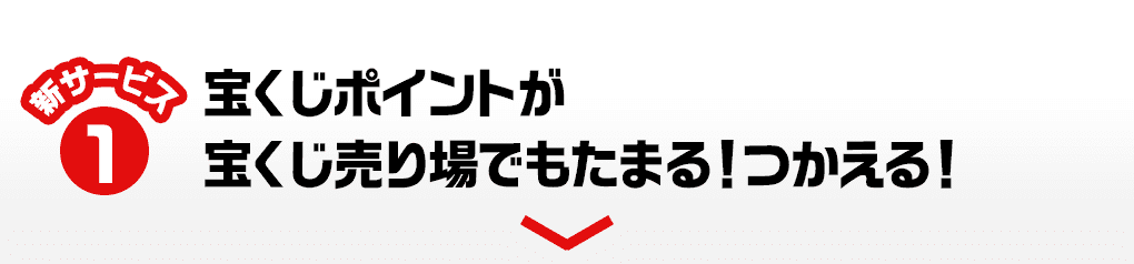 新サービス①　宝くじポイントが宝くじ売り場でもたまる！つかえる！